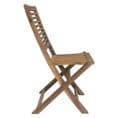 Charles Bentley Pair Of Solid Wooden Teak Outdoor Folding Garden Patio Chairs